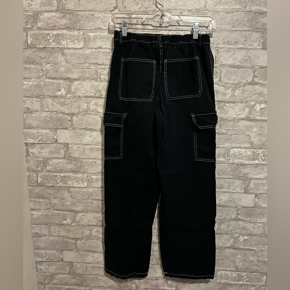 Black Denim Cargo Jeans - Picture 3 of 12